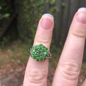 Chrome Diopside  Sterling Silver Ring